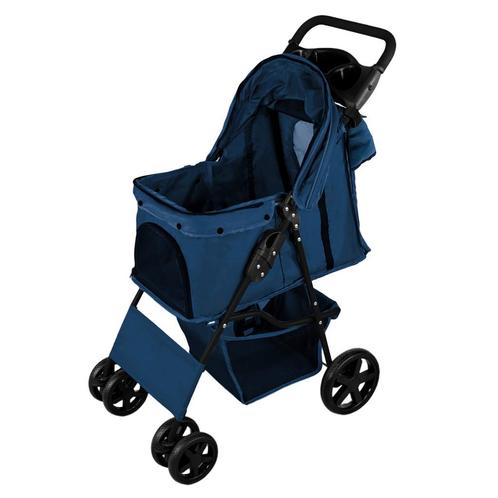 Huisdierenwagen met regenhoes en organizer tas - Marineblauw, Animaux & Accessoires, Accessoires pour chiens, Envoi