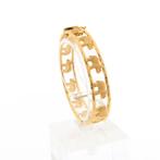 18 Krt. Gouden armband met olifanten | Ø 55,6 mm (schakel), Ophalen of Verzenden, Gebruikt, Overige kleuren, Goud