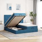 vidaXL Bed poef met matrassen en leds 200x200 cm fluweel, Verzenden, Nieuw