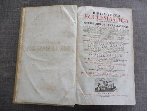 J. A. Fabricius - Bibliotheca ecclesiastica, in qua, Antiek en Kunst, Antiek | Boeken en Manuscripten
