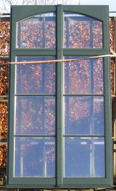 padoek houten raam , chassis , venster 136 x 246 zwartgroen, Doe-het-zelf en Bouw, Raamkozijnen en Schuifdeuren, Inclusief glas