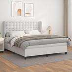 vidaXL Boxspring met matras kunstleer wit 160x200 cm, Verzenden, Nieuw