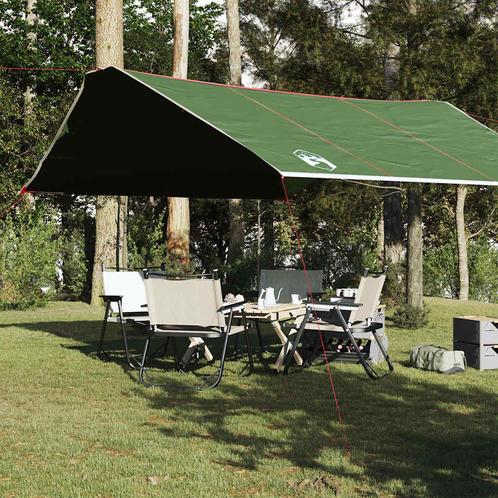 vidaXL Bâche de camping vert 420x440 cm imperméable, Caravans en Kamperen, Tenten, Verzenden