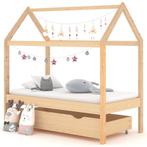 vidaXL Kinderbedframe met lade massief grenenhout 70x140 cm, Verzenden, Nieuw