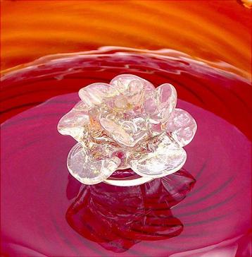 Vide-poche - Rode borosilicaatglas met een Morrisa-rand en