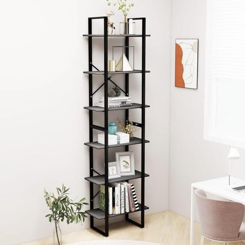 vidaXL Opbergrek 60x30x210 cm bewerkt hout grijs, Huis en Inrichting, Kasten | Boekenkasten, Nieuw, Verzenden