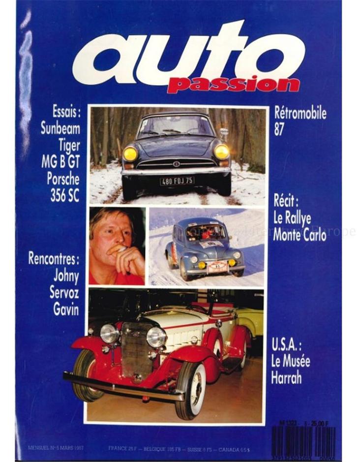 1987 AUTO PASSION TIJDSCHRIFT 5 FRANS, Boeken, Auto's | Folders en Tijdschriften