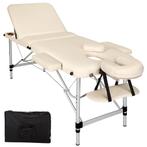 3-zone massagetafel met 5 cm vulling en aluminium frame - be, Sport en Fitness, Massageproducten, Nieuw, Verzenden