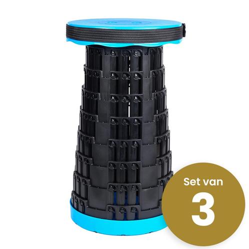 Set Van 3 Stuks ! Alora Opvouwbare Kruk Extra Strong - Blauw, Huis en Inrichting, Stoelen, Nieuw
