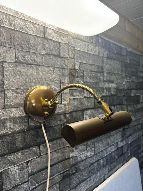 Wandlamp - Vintage Messing Wandlamp – Bronskleurig Design -, Antiek en Kunst, Curiosa en Brocante