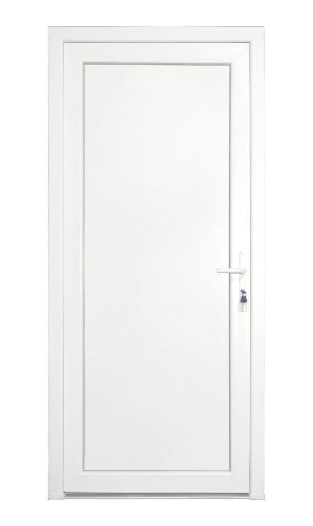 PVC Deur volpaneel Premium b98xh215 cm wit R, Doe-het-zelf en Bouw, Deuren en Vliegenramen, Nieuw, Glas, Kunststof, Metaal, Buitendeur