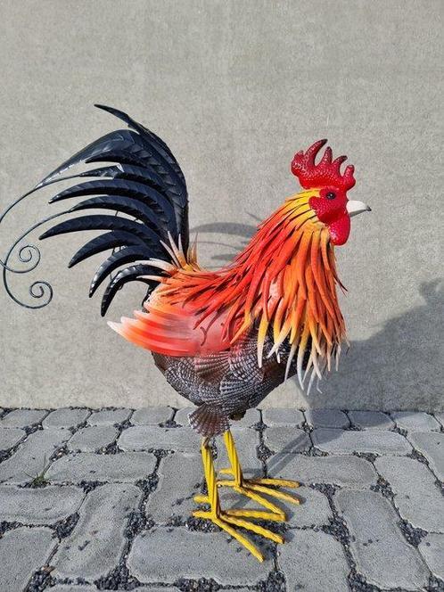 Figurine - Rooster - métal, Antiek en Kunst, Kunst | Designobjecten