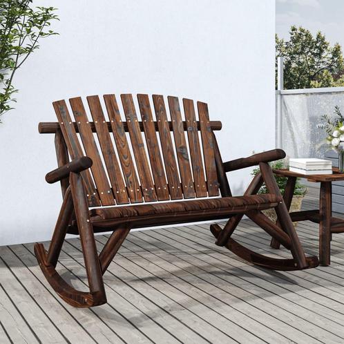vidaXL Schommelbank 2-zits 123x96x102 cm massief vurenhout, Tuin en Terras, Tuinsets en Loungesets, Nieuw, Verzenden