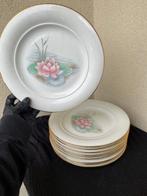 Limoges - Assiette (10) - Porcelaine - Lotus, Antiek en Kunst