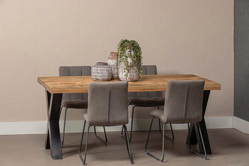 Mangohouten Eettafel Rechthoek Cedric 300x130 cm (6cm), Huis en Inrichting, Tafels | Eettafels, Nieuw, Verzenden