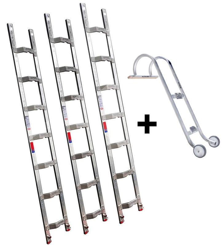 Altrex dakladderset met nokhaak 6m, Doe-het-zelf en Bouw, Ladders en Trappen, Ladder, Nieuw, 4 meter of meer, Ophalen of Verzenden