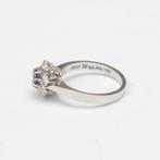 Verlovingsring Platina - 0.70ct. tw. Saffier - Diamant