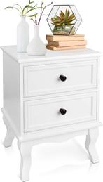 Nachtkastje - Ladekast slaapkamer - 49x34.5x30 cm - Wit - Mi, Huis en Inrichting, Verzenden, Nieuw