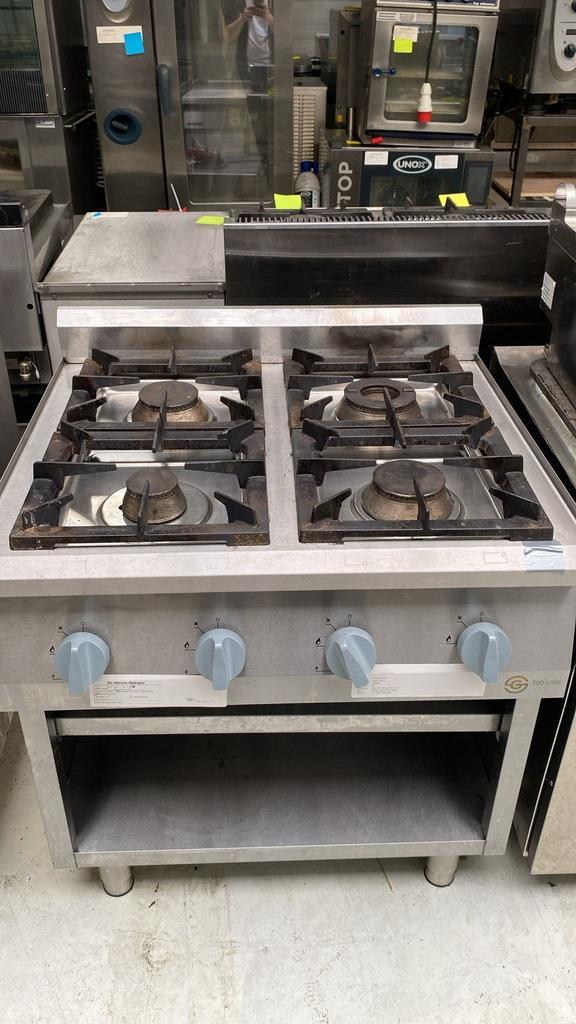 gasfornuis 4 pits - 80x72x88 bxdxh, Articles professionnels, Horeca | Équipement de cuisine, Enlèvement ou Envoi