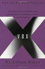 Vox (Vintage Contemporaries)  Nicholson Baker  Book, Verzenden