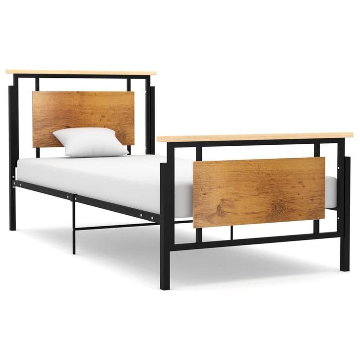 vidaXL Bedframe metaal 100x200 cm, Huis en Inrichting, Slaapkamer | Bedden, Nieuw, Verzenden