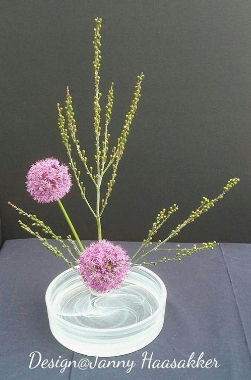 Schaal Bowl Bicolor voor Ikebana +/- 22cm. zonder Kenzan, Huis en Inrichting, Woonaccessoires | Kunstplanten en Kunstbloemen, Nieuw
