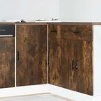 vidaXL Keuken onderkast Lyon bewerkt hout gerookt, Verzenden, Nieuw