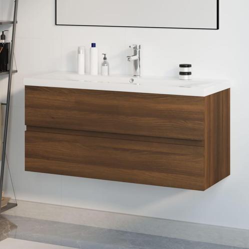 vidaXL Meuble lavabo avec bassin intÃ©grÃ© ChÃªne brun, Maison & Meubles, Tables | Coiffeuses, Neuf, Envoi