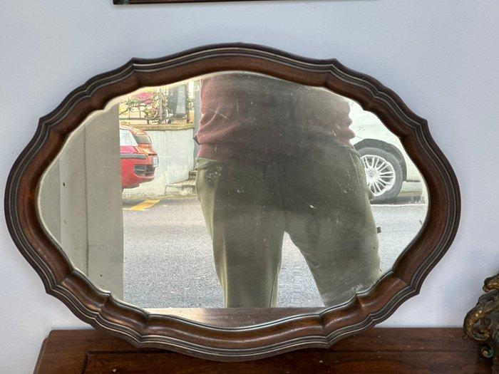 Wandspiegel - Hout, Glas - vintage spiegel, Antiquités & Art, Curiosités & Brocante