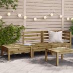 vidaXL Tuinbank 3-zits geïmpregneerd grenenhout, Tuin en Terras, Tuinsets en Loungesets, Verzenden, Nieuw