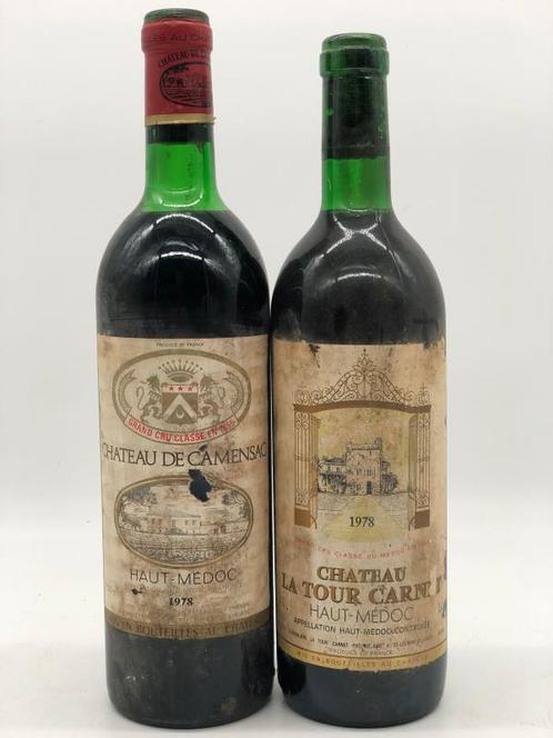 Mixed lot of 2 x 75cl Bordeaux Icon reds 1978 (rood), Verzamelen, Wijnen, Frankrijk, Rode wijn, Nieuw, Ophalen of Verzenden