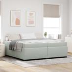 vidaXL Bedframe met matras Lichtgrijs 200 x 200 cm Fluweel, Huis en Inrichting, Slaapkamer | Bedden, Verzenden, Nieuw