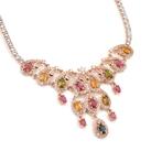 Zonder Minimumprijs - Halsketting Verguld Toermalijn -, Nieuw