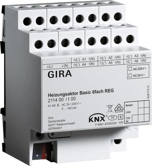 Gira Knx Actionneur De Chauffage De Base À 6 Canaux Din Rail, Doe-het-zelf en Bouw, Elektriciteit en Kabels, Verzenden