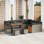 vidaXL Tuinbank Set 13 pcs Grijs, Donkergrijs 110 x 55 x 71, Tuin en Terras, Verzenden, Nieuw