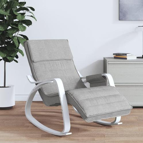 vidaXL Schommelstoel stof lichtgrijs, Huis en Inrichting, Stoelen, Nieuw, Verzenden