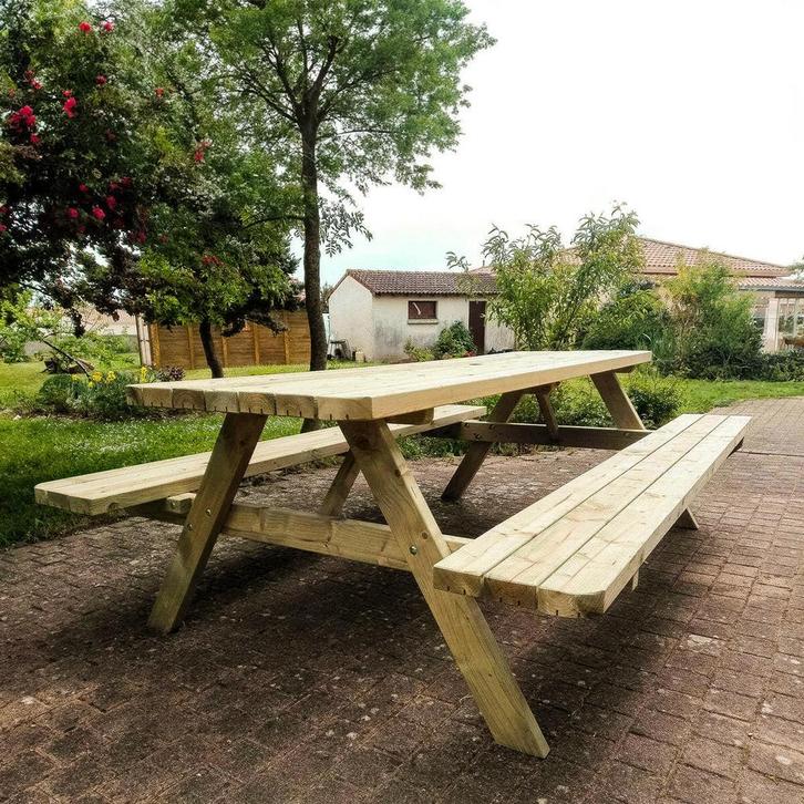 Picknicktafel 240 cm royal KING ® / 4.5 cm dikte, Jardin & Terrasse, Tables de pique-nique, Envoi