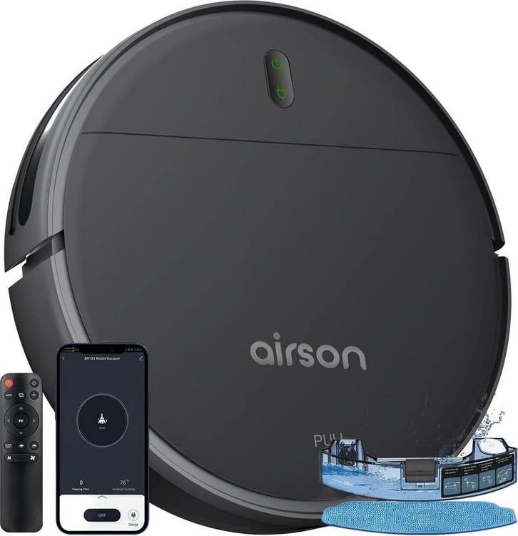 Airson X1 Pro Clean - Robotstofzuiger Met Dweilfunctie -, Elektronische apparatuur, Stofzuigers, Zo goed als nieuw, Verzenden