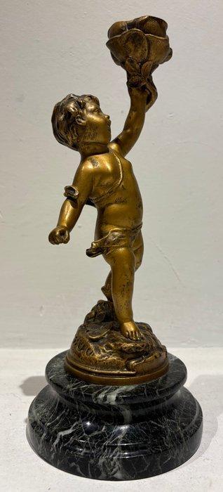 Victor Rousseau (1865-1954) - Candélabre - Bronze doré -, Antiek en Kunst, Antiek | Overige Antiek