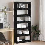 vidaXL Zwarte Boekenplank Zwart Hout 80 x 30 x 198 cm, Verzenden, Nieuw