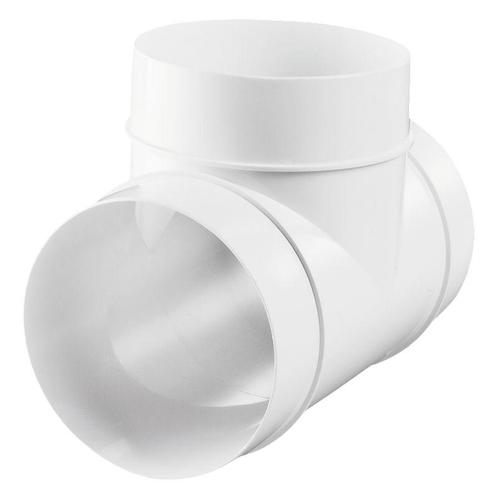 Kunststof T-stuk 90 graden - aansluitmaat Ø 125mm, Doe-het-zelf en Bouw, Ventilatie en Afzuiging, Nieuw, Verzenden