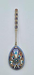 Lepel - .875 (84 Zolotniki) zilver - Russisch emaille-antiek, Antiek en Kunst