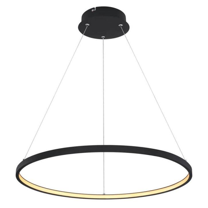 2dekans | Globo Ralph LED Hanglamp – Ø60 cm – Zwart –, Huis en Inrichting, Lampen | Plafondlampen, Ophalen of Verzenden