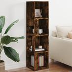 vidaXL Hoekkast 33x33x132 cm bewerkt hout gerookt, Huis en Inrichting, Kasten | Overige, Verzenden, Nieuw