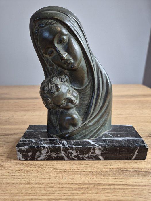 S. Melani - Beeld, Madonna è il bambino - 17 cm - Brons,, Antiek en Kunst, Kunst | Designobjecten