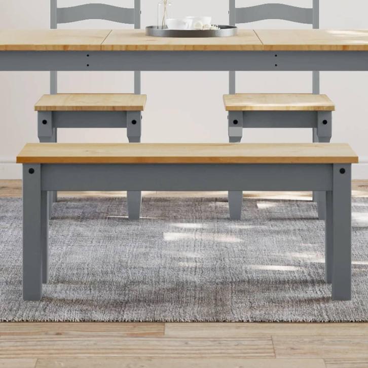 vidaXL Eetkamerbank Panama 105x30x45 cm massief grenenhout, Huis en Inrichting, Stoelen, Nieuw, Verzenden