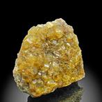 Zeldzaam geel honing fluoriet cabinetmonster Kristallen op