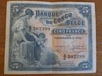 Belgisch-Congo. - 5 francs 1952 - Pick 21  (Zonder