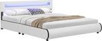 Tweedekans | Gestoffeerd Bed Sevilla - 180 x 200 cm - Wit -, Huis en Inrichting, Slaapkamer | Bedden, Ophalen of Verzenden, Nieuw