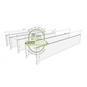 Betonplaat grijs lengte 200cm - hoogte 40cm - 200x40x3,2cm, Diensten en Vakmensen, Ongediertebestrijding